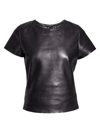 As By Df New Guard Recycled Leather T-shirt In Mahogany