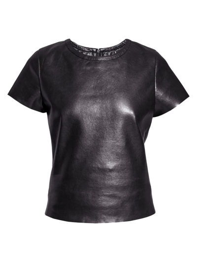 As By Df New Guard Recycled Leather T-shirt In Brown