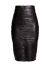 As By Df Port Elizabeth Recycled Leather & Knit Pencil Skirt In Black