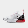 Nike Little Kids' Air Max 270 Casual Shoes In White/medium Ash/black/siren Red