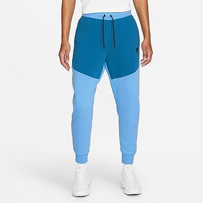 Nike Tech Fleece Taped Jogger Pants In University Blue/dark Marina Blue/black