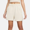 Nike Women's Sportswear Jersey Shorts In Sanddrift/white