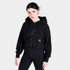Nike Women's Air Shine Full-zip Fleece Hoodie In Black/black/white
