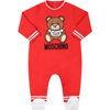 MOSCHINO RED BABYGROW FOR BABY KIDS WITH TEDDY BEAR