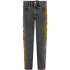 Off-white Gray Jeans For Boy With Black Logo In Grey