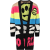 Barrow Jacquard Wool Blend Knit Cardigan In Multicolor
