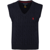Polo Ralph Lauren Cable-knit Cotton Sweater Vest In Blue