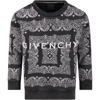 Givenchy Logo-embroidered Bandana-pattern Sweatshirt In Black