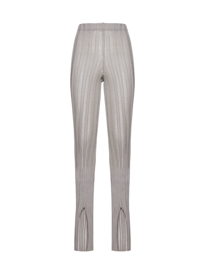 A. Roege Hove Ribbed-knit High-waisted Trousers In Dust