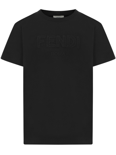 Fendi Kids' T-shirt In Black