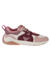 Hogan H597 Allacciato H Sneakers In Multicolor Leather In Viola/lingerie/yougurt/rosa