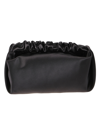 Alexander Wang Mini Scrunchie Satin Bag In Black