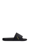 Raf Simons Lettering Logo Flat Slides In Black