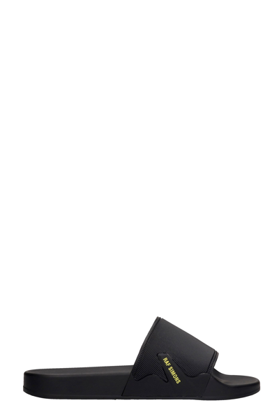 Raf Simons Astra Logo Slide Sandal In Black
