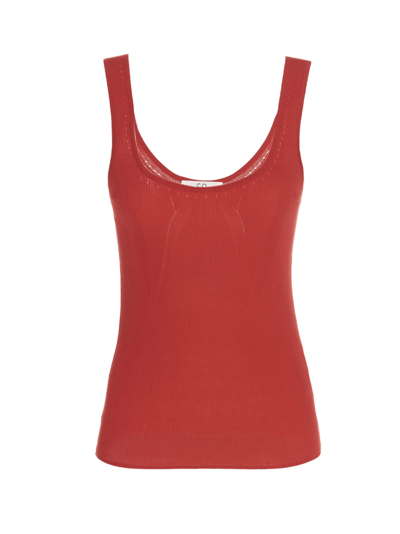 Co Silk Top In Red