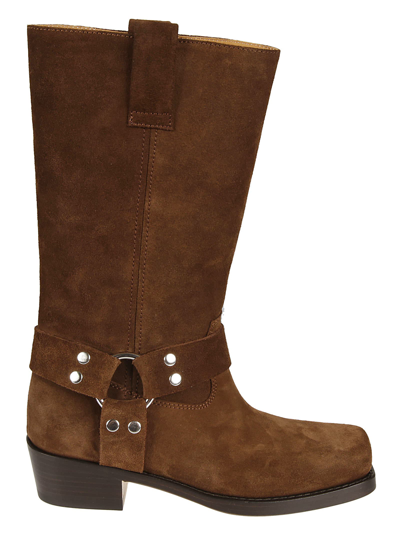 Paris Texas Roxy Studded Suede Boots In Brown