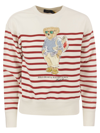 POLO RALPH LAUREN COTTON SWEATER WITH BEAR