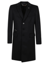 Philipp Plein Single-breasted Wool-cashmere Coat In Black