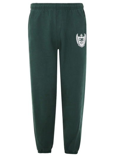 Sporty &amp; Rich Beverly Hills Embroidery Sweatpant In Forest White