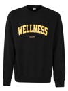 Sporty &amp; Rich Wellness Ivy Print Crewneck In Black Yellow