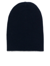 Brunello Cucinelli Rib-knit Cashmere Beanie In Navy Dark Grey
