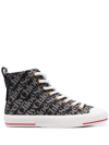 SEE BY CHLOÉ LOGO-PRINT HIGH-TOP TRAINERS