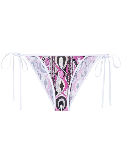 Pucci Graphic-print Bikini Bottoms In White