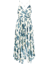 Jonathan Simkhai Floral-print Midi Wrap Dress In Ivory Print