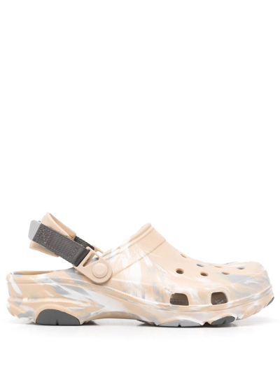Crocs Classic All Terrain Clogs In Cream Marble-neutral