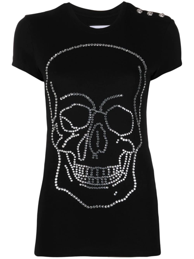 Philipp Plein Crystal-embellished T-shirt In Black