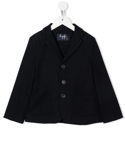 Il Gufo Kids' Notched-lapels Single-breasted Blazer In Blue
