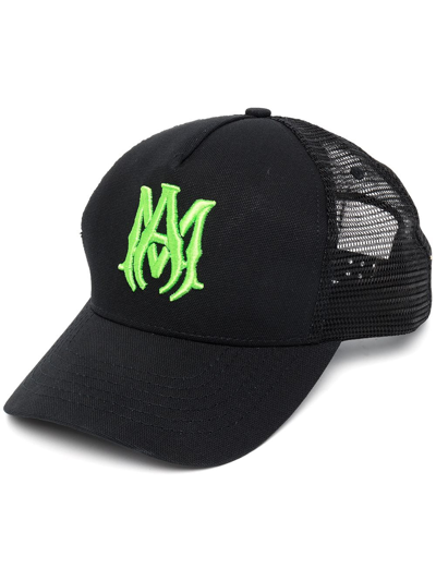 Amiri Embroidered Monogram Baseball Hat In Black