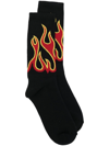 PALM ANGELS INTARSIA FLAME SOCKS