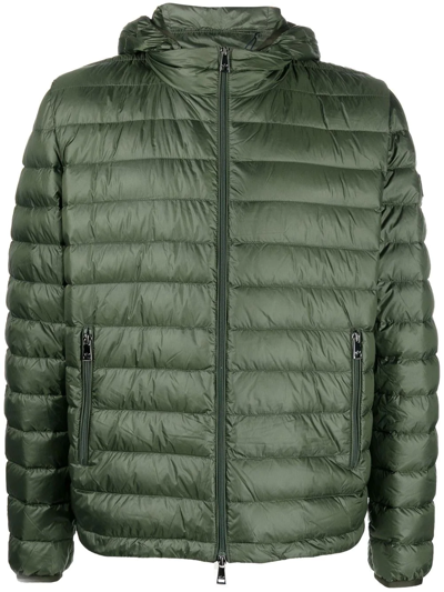 Paul & Shark Ultralight Hooded Quilted Jacket In Green