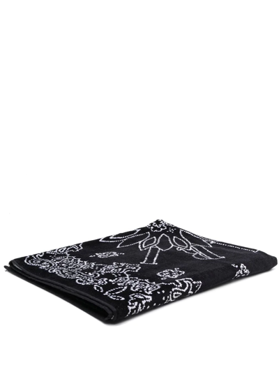 Amiri Bandana-print Beach Towel In Black
