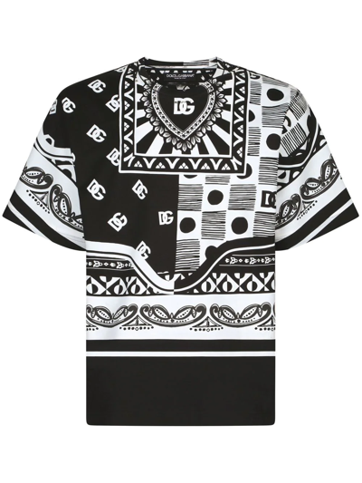Dolce & Gabbana Bandana Printed Short-sleeved T-shirt In White
