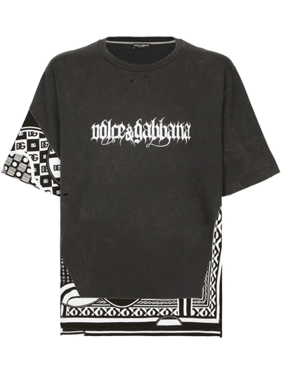 Dolce & Gabbana Logo-print T-shirt In Black