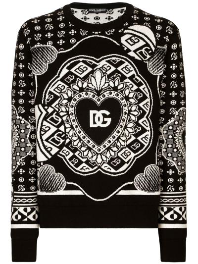 Dolce & Gabbana Logo-print Jumper In Black