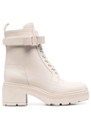 Ferragamo Lober Ankle Boots In Neutrals