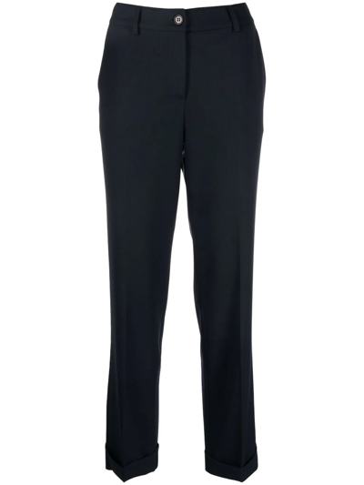 P.a.r.o.s.h Straight Leg Tailored Trousers In Blue