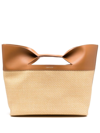 ALEXANDER MCQUEEN THE BOW STRAW-WOVEN TOTE BAG