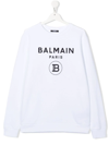 BALMAIN TEEN LOGO-PRINT SWEATSHIRT