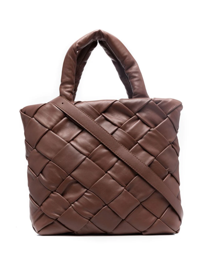 Officine Creative Class 48 Woven Tote Bag In Brown