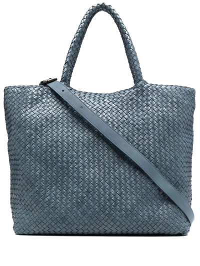 Officine Creative Class 35 Woven Tote Bag In Blue