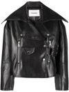 Nanushka Black Regenerated Leather Ado Jacket In Black