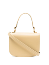 Jil Sander Halo Leather Mini Crossbody Bag In Neutrals