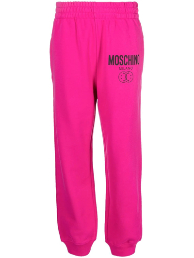 Moschino Logo-print Track Trousers In Pink