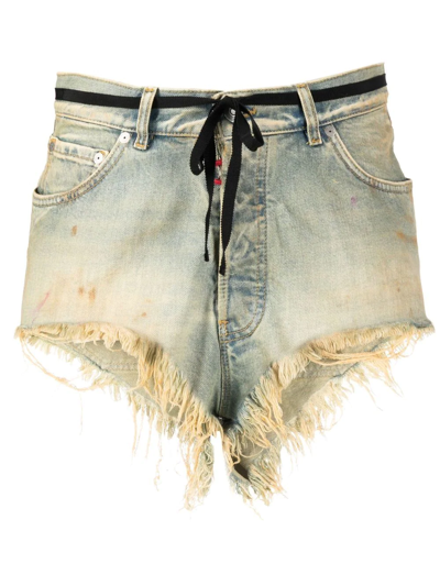 Maison Margiela Raw-hem Denim Shorts In 975 Dirty Wash