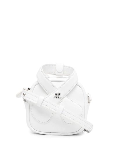 Courrèges Loop Mini Tote Shoulder Bag In White