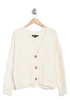 Sanctuary On The Move V-neck Pocket Cardigan In Heather Milk